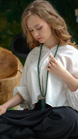 Malas Set – Malachite Necklace & Bracelet