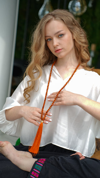 Malas Set – Rudraksha Necklace & Bracelet