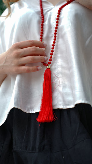 Malas Set – Coral Necklace & Bracelet