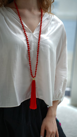 Malas Set – Coral Necklace & Bracelet