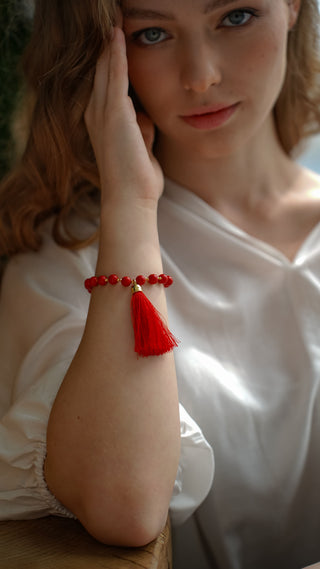 Malas Set – Coral Necklace & Bracelet