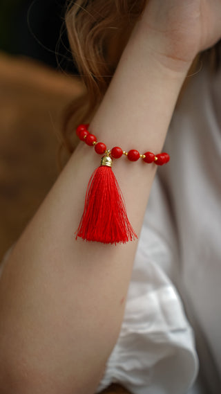 Malas Set – Coral Necklace & Bracelet