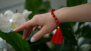 Malas Set – Coral Necklace & Bracelet