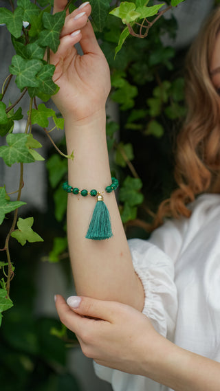 Malas Set – Malachite Necklace & Bracelet