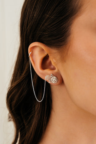 Earrings Stud Time Loop Little Khamsa