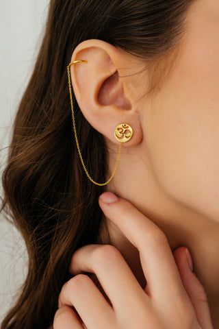 Earrings Time Loop Little Om