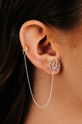 Earrings Studs Time Loop Little Lotus