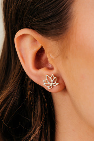 Earrings Simplicity Studs Little Lotus