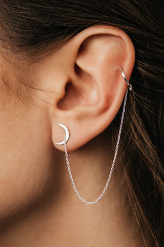 Stud Earrings Little Moon - Time Loop Style