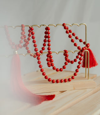 Malas Set – Coral Necklace & Bracelet