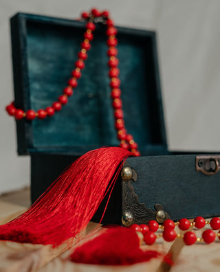 Malas Set – Coral Necklace & Bracelet