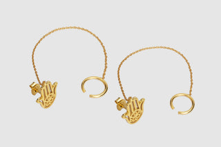 Earrings Stud Time Loop Little Khamsa